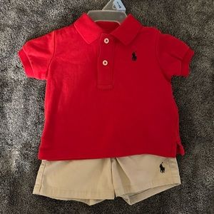 BABY RALPH LAUREN SHORT & SHIRT SET